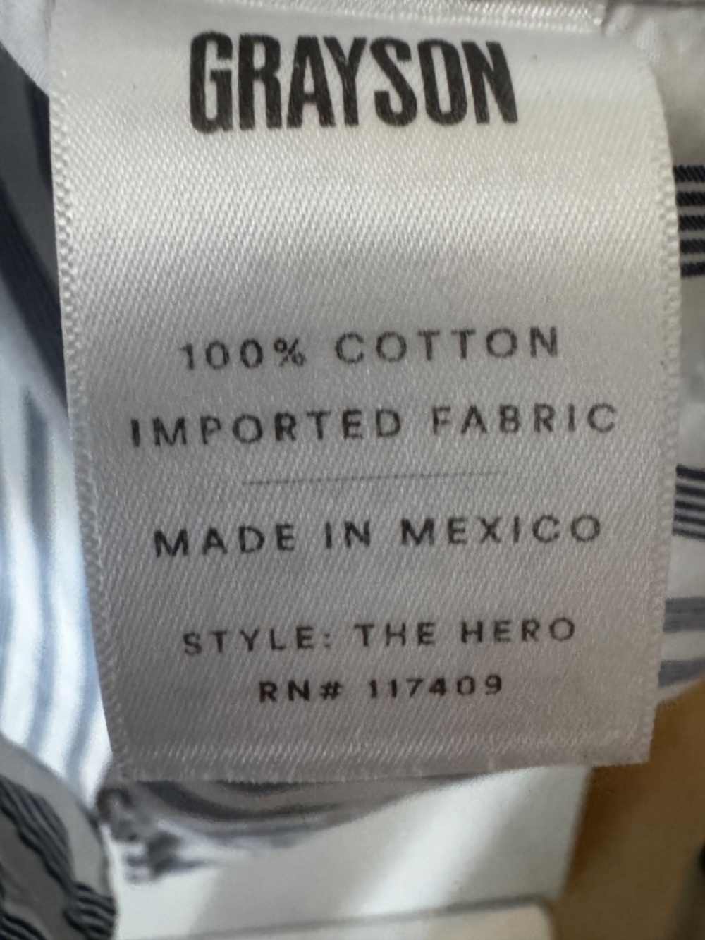 Frank & Eileen x Grayson The Hero Stripe Cotton Button Down Shirt Blue White M - Picture 5 of 6